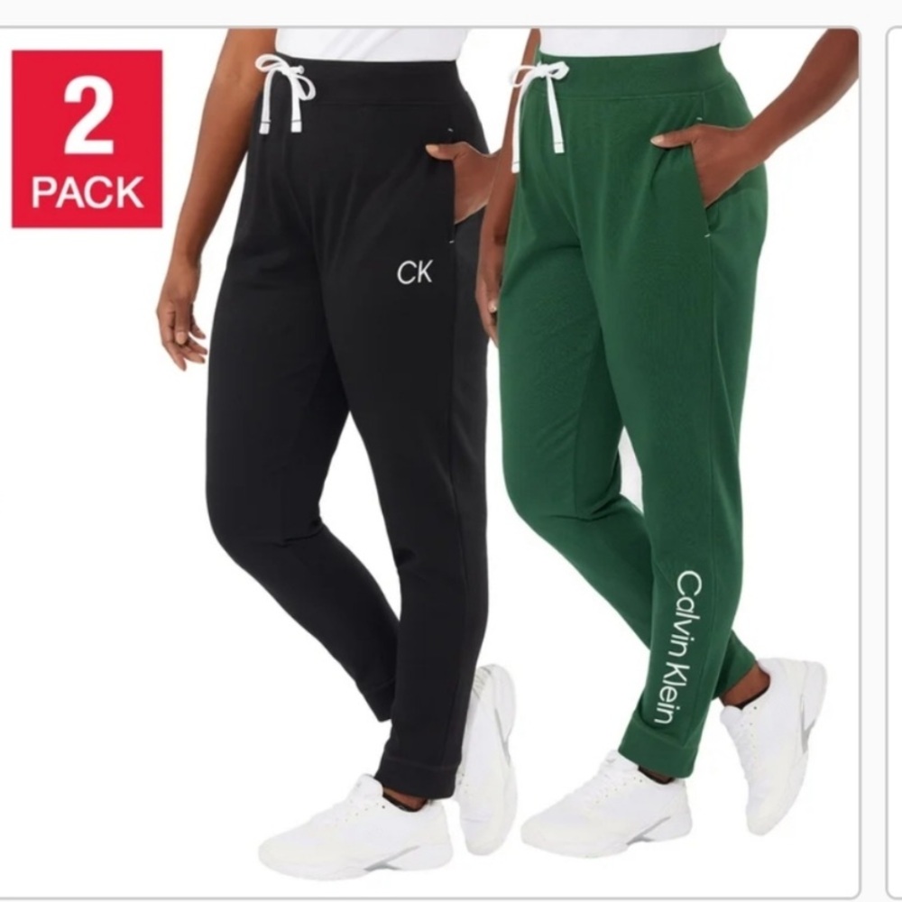 Calvin Klein  Women’s Sweatpants 2-Pack - Black & Green